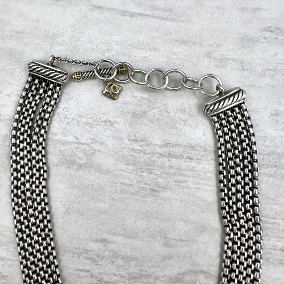 Vintage David Yurman Quatrefoil Necklace 18k Yell… - image 5