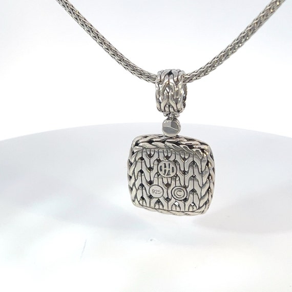 Vintage John Hardy Diamond Pave Necklace in Sterl… - image 2