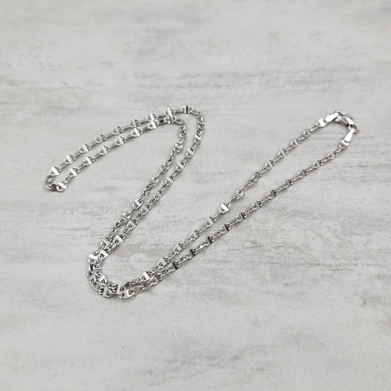 Vintage Mariner Link Chain 14k White Gold - image 3