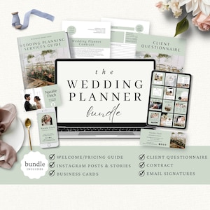 Wedding Planner Bundle, Bride & Groom Client Onboarding, Editable Canva Template, Coordinator Marketing, Event Planner Instagram Post, WP1
