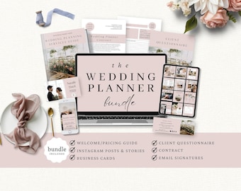 Wedding Planner Bundle, Wedding Client Onboarding, Editable Canva Templates, Wedding Coordinator Marketing, Event Planner Instagram Posts,