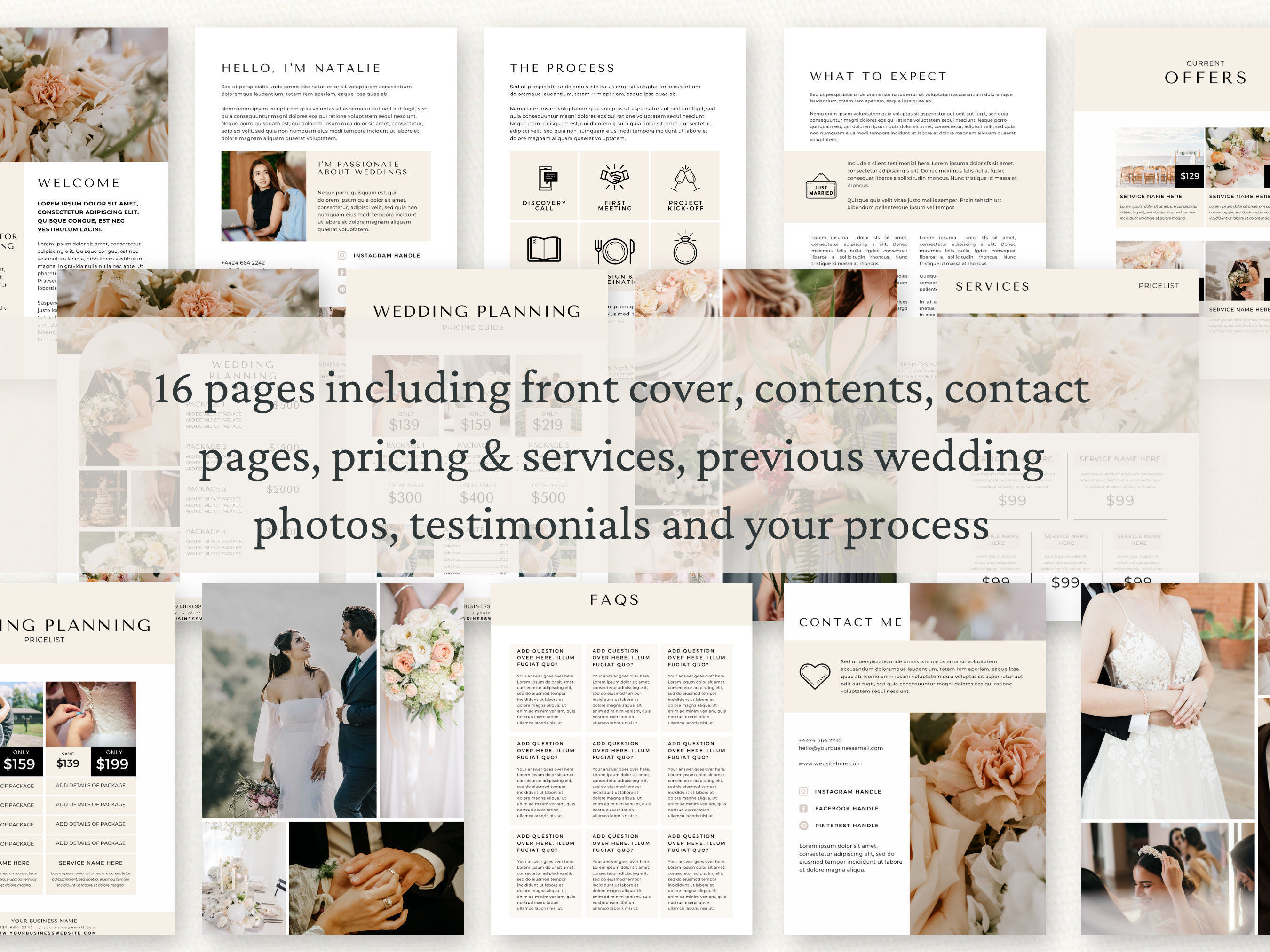 Wedding Planner Pricing Guide Template, Wedding Client Collections Pack