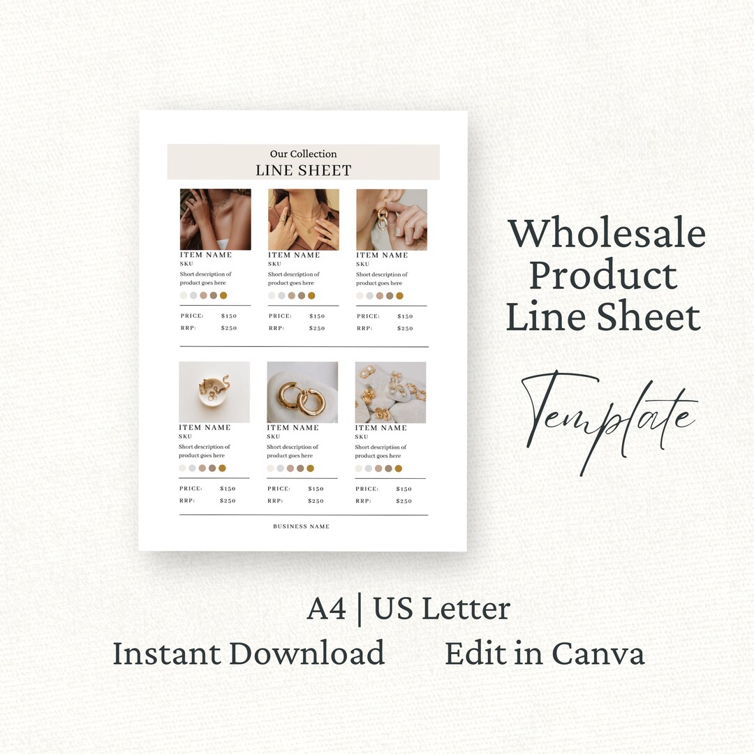 Wholesale Line Sheet Template Canva Line Sheet Wholesale Pricing Wholesale Line Sheet Template Canva Line Sheet Wholesale Pricing