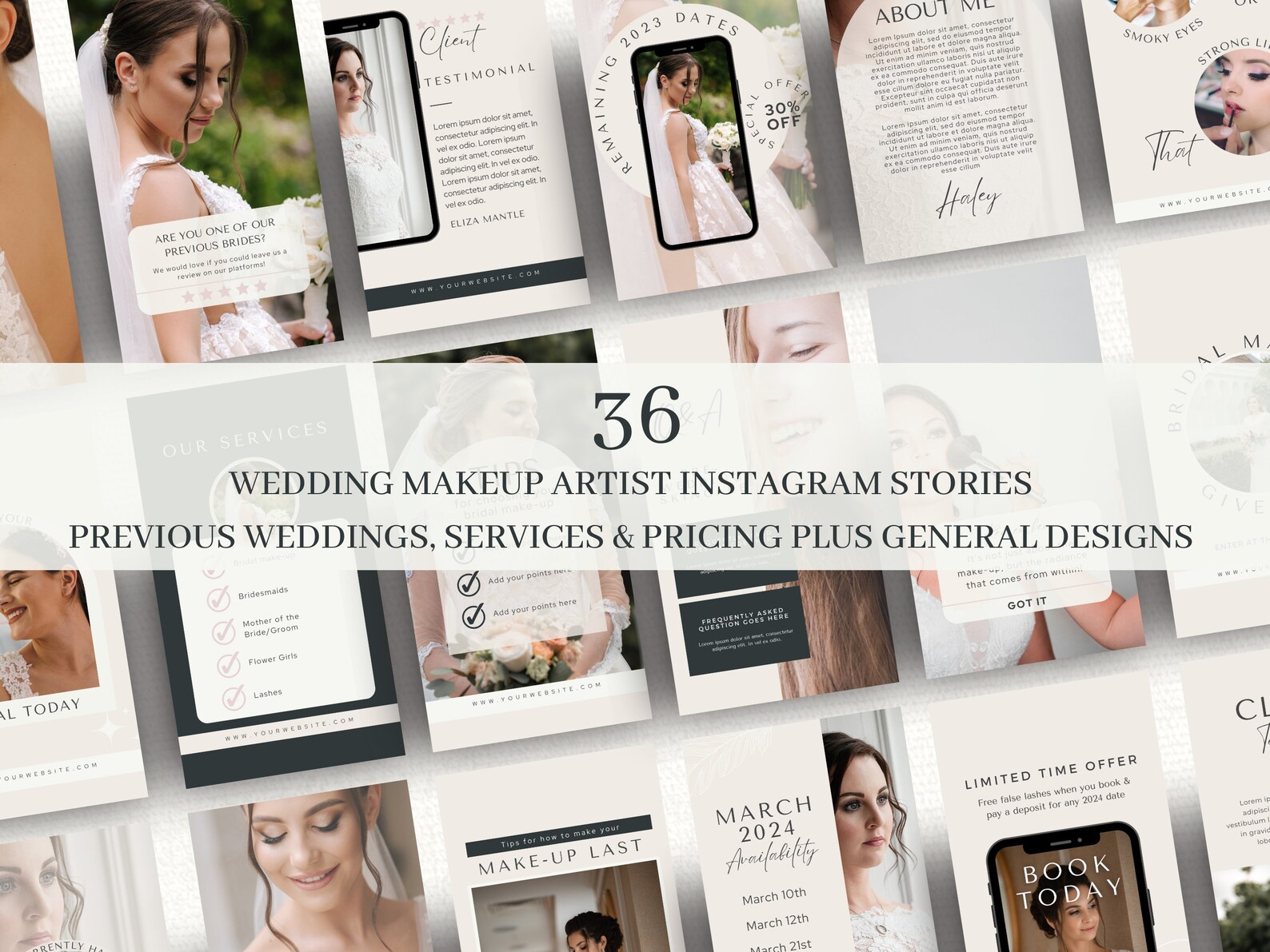 Wedding Makeup Artist Instagram Posts, Bridal MUA Social Media, Beauty ...