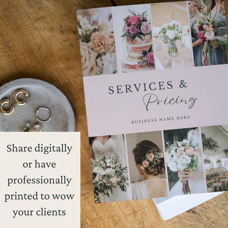Wedding Florist Pricing Guide, Canva Template, Wedding Florist Price List Template, Pricing Sheet, Flower Shop Marketing Brochure, image 3