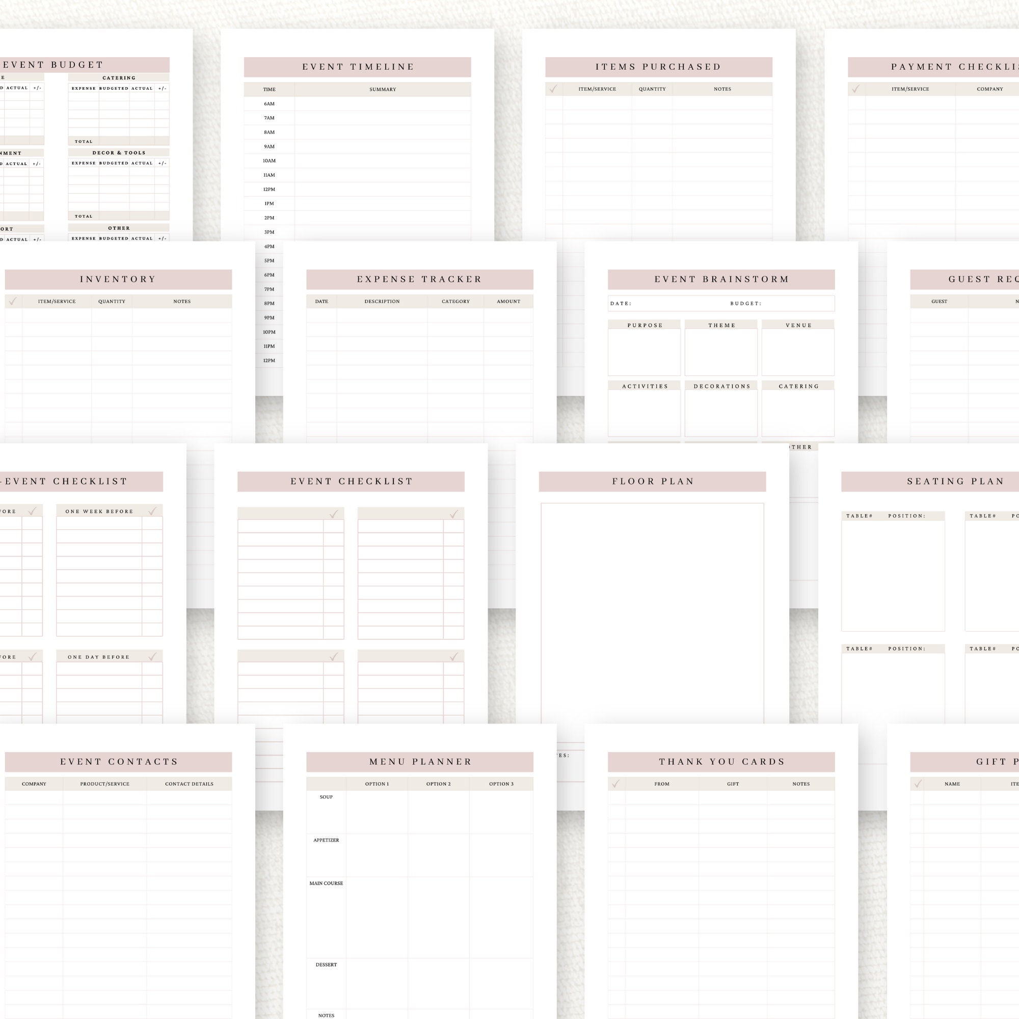 Event Planner Printable Business Event Planning Party - Etsy