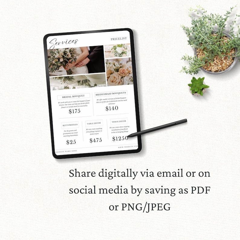 Wedding Florist Pricing Guide, Canva Template, Wedding Florist Price List Template, Pricing Sheet, Flower Shop Marketing Brochure, image 4