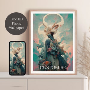Japanese Printable Wall Art - Mist03 - Fantasy Surrealist Poster | Exhibition Art Poster Minimalist Abstract Print | Ideal Home Decor/Gift