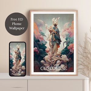 Japanese Printable Wall Art - Mist02 - Fantasy Surrealist Poster | Exhibition Art Poster Minimalist Abstract Print | Ideal Home Decor/Gift