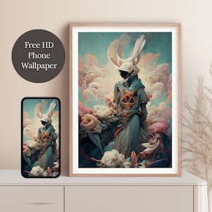 Japanese Printable Wall Art - Mist04 - Fantasy Surrealist Poster | Exhibition Art Poster Minimalist Abstract Print | Ideal Home Decor/Gift
