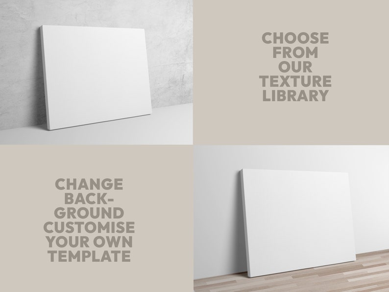 2x3 Ratio White Canvas Mockup Bundle 8in1   Free 24texture Pack