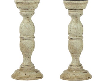 Rustic Candle Holder, Candle Holder Wood, Candlesticks, Candle stick Holder, Wooden Candle Sticks, Pillar Candle Holder Handmade - Pair of 2