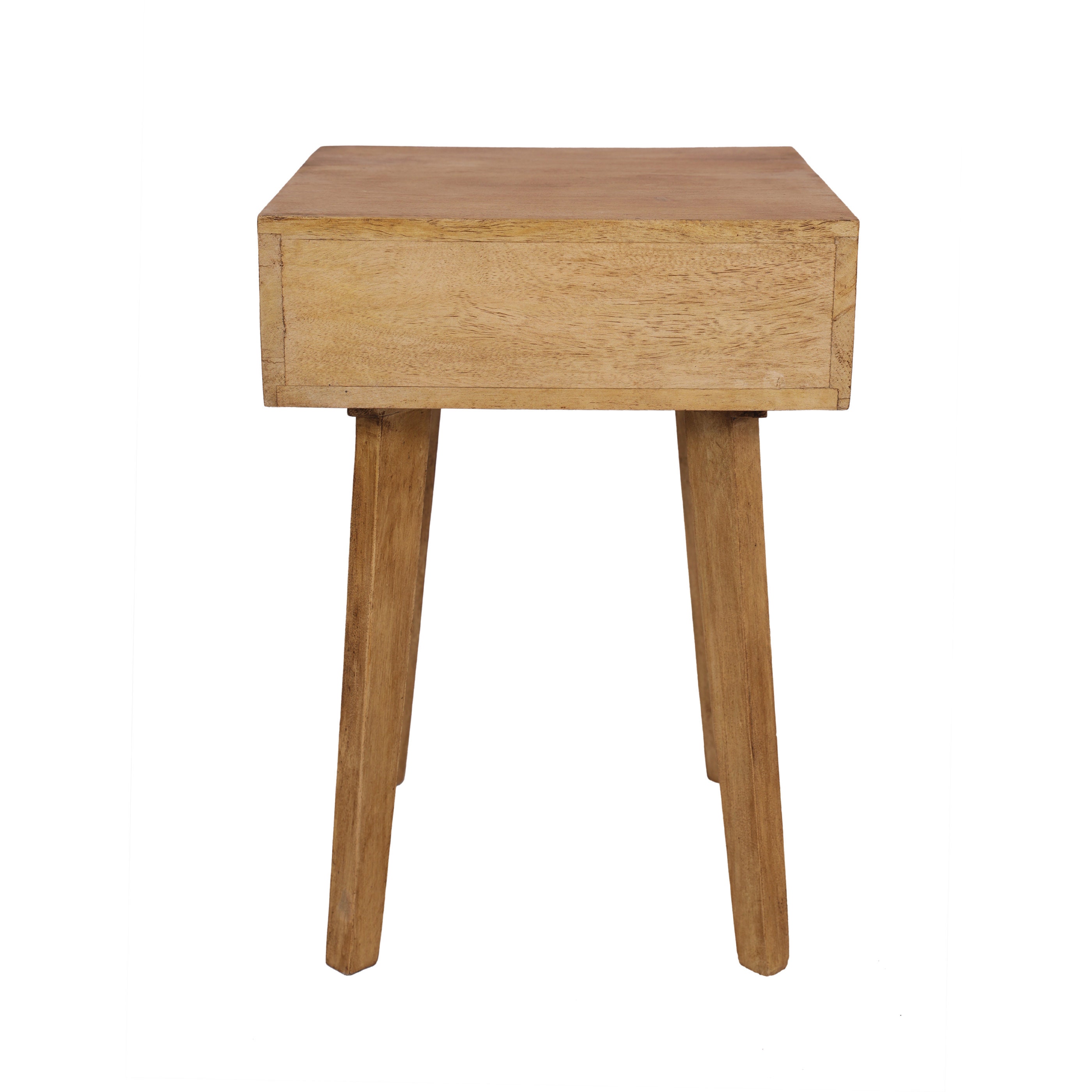 Scandi Style 1 Dr Bedside Table Mango Wood side Table for Living Room
