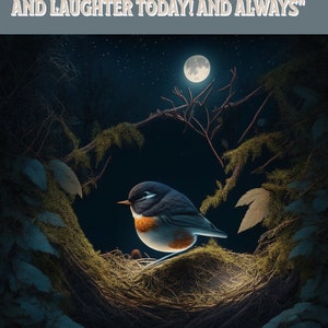 Robin in het maanlicht