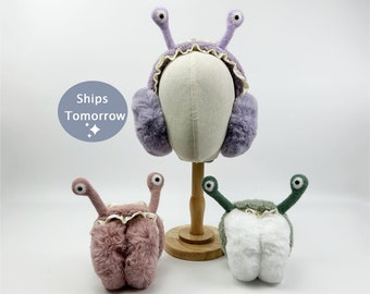 Orejeras Premium de Caracol / Orejeras Cálidas de Invierno / Ojos Grandes / Chicas Lindas con Ojos Grandes / Viento / Personalidad / Kawaii