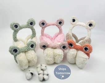 Cute Little Frog Earmuffs/ Foldable Earmuffs/ Gifts For Girlfriends/ Girls Earmuffs / Party Earmuffs /Gifts For Her/Cute Earmuffs