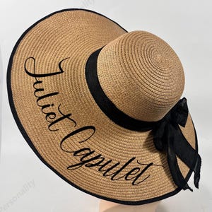 Custom Bride Sun Hat / Straw Hat / Visor Hats For Women/ Straw Beach Hat/ Fashion Hat/ Wide Brim Hat/ Sun Hats For Women/ To Her Gift