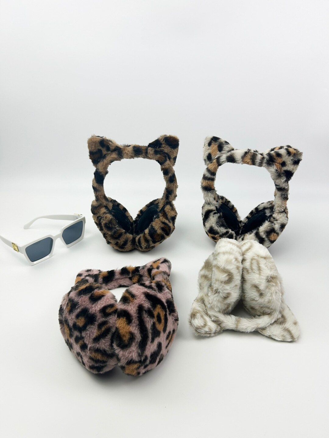 Leopard Print Earmuffs, European and American Wind Plush Earmuffs