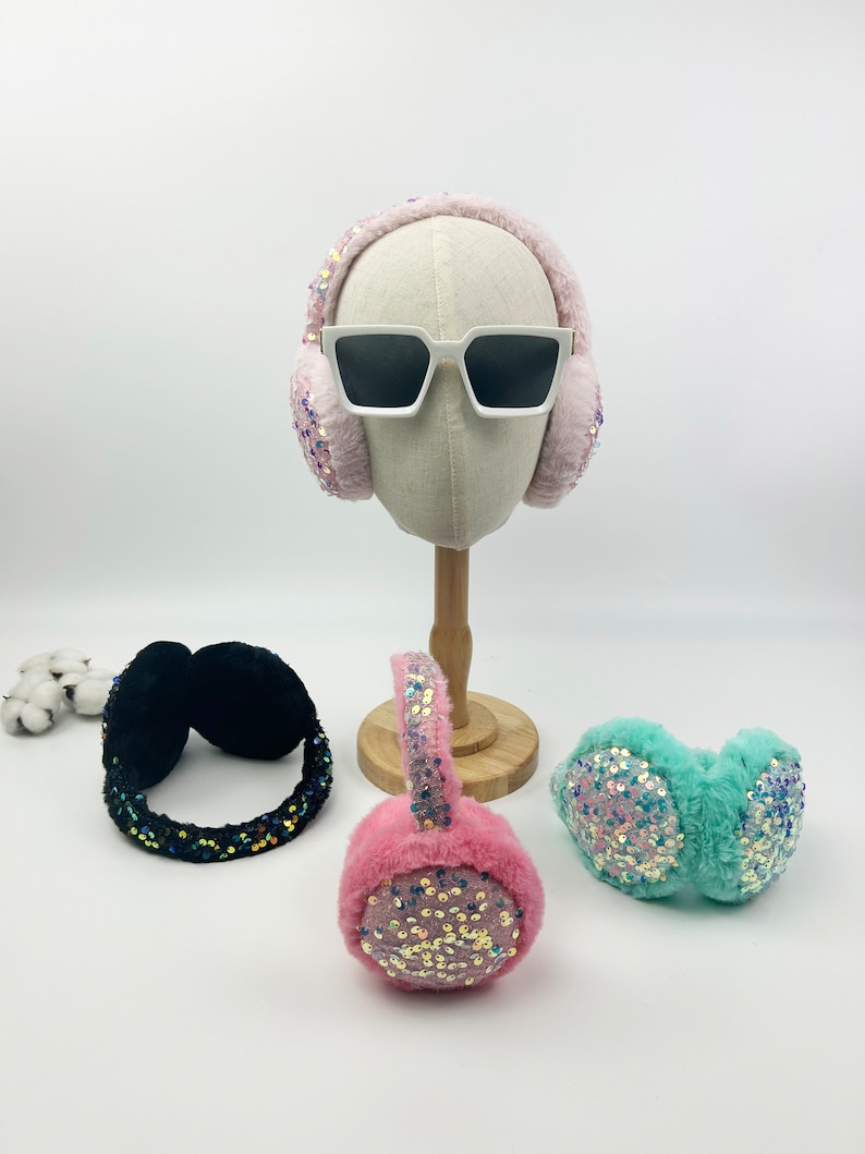Sequin Earmuffs / Glitter Earmuffs / Cute Girls / Winter Warm Ear Muffs