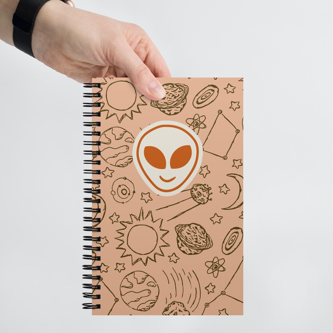 Alien Spiral Notebook - Peach - Etsy