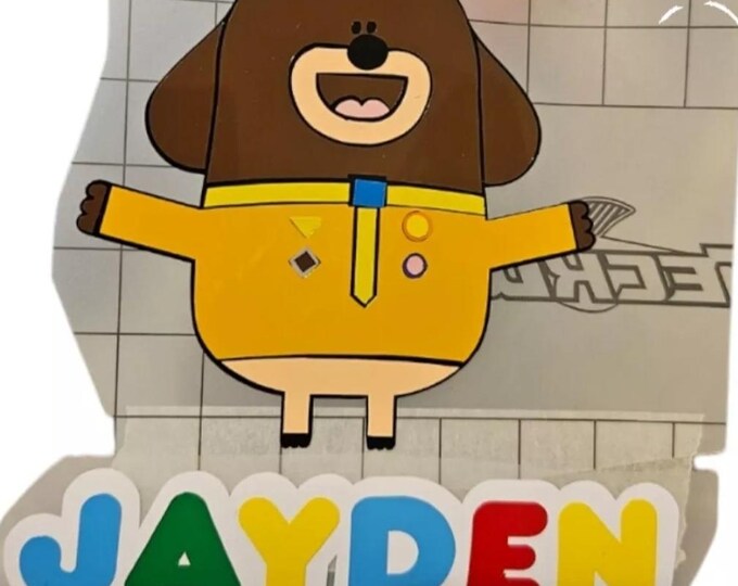 Hey Duggee Cbeebies Personalised Decal Name Sticker Self Adhesive Label ...