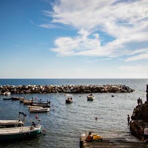 Port of Riomaggiore, Cinque Terre, Liguria, Italy