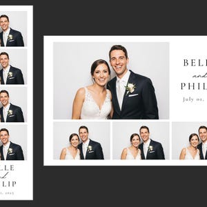 Modern Wedding Photo Booth Template 2x6 and 4x6.  Editable Digital Template | Instant Download