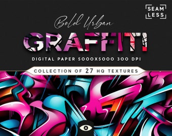 Bold Urban Graffiti Texture Pack: Vibrant and Expressive Street Art Designs for Creative Projects