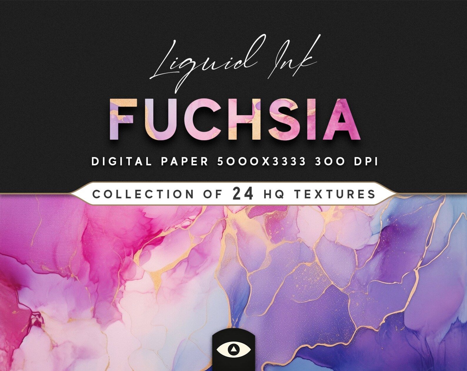 Liquid Ink Fuchsia Digital Textures, Background Pattern Collection ...