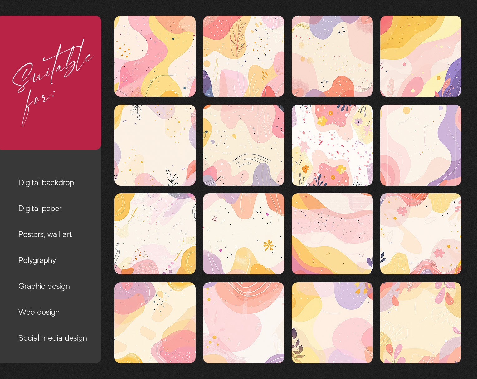 Harmonious Calm Doodle Background Texture Pack – Serene and Artistic ...