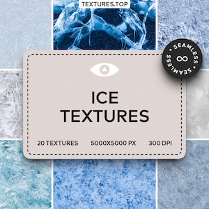 Seamless Ice Digital Textures, Background Pattern Collection, Instant Download, Printable Scrapbook Paper