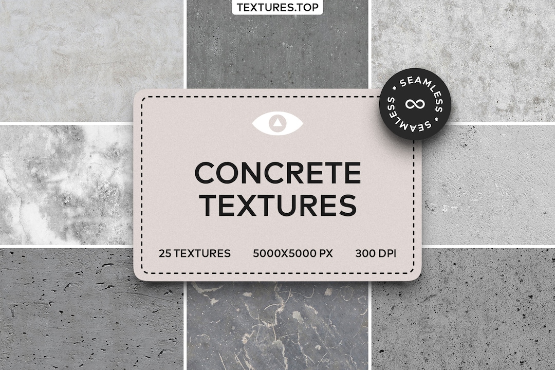 Seamless Concrete Digital Textures, Background Pattern Collection ...