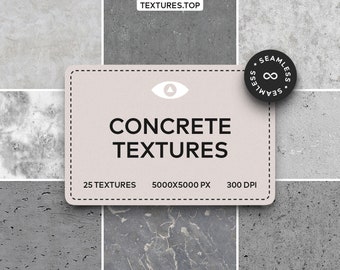 Seamless Concrete Floor Digital Textures, Background Pattern Collection ...