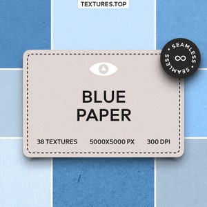 Seamless Blue Digital Paper Textures, Background Pattern Collection, Instant Download, Printable Scrapbook Paper
