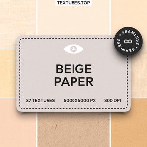 Seamless Beige Digital Paper Textures, Background Pattern Collection, Instant Download, Printable Scrapbook Paper