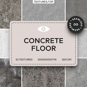 Seamless Concrete Floor Digital Textures, Background Pattern Collection, Instant Download, Printable Scrapbook Paper