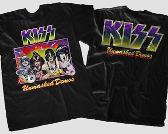 New Dtg printed T-shirt - KISS - Unmasked Demos - size- S,M,L,XL,2-3-4-5-6-7XL