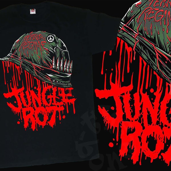 New Dtg printed T-shirt - JUNGLE ROT - Terror Regime - size- S,M,L,XL,2-3-4-5-6-7XL