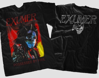 New D T G printed T-shirt - EXUMER - Possessed by Fire - size- S,M,L,XL,2-3-4-5-6-7XL