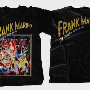 新しい D T G プリント T シャツ - FRANK MARINO - The Power of Rock and Roll - サイズ - S、M、L、XL、2-3-4-5-6-7XL