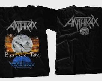 ANTHRAX BROCKUM パーシステンス・オブ・タイム Tシャツ 1990 Rare 1990 Anthrax Persistence Of Time Shirt - TokoPyramid