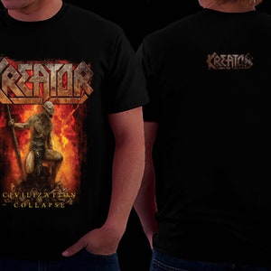 D D P svcs. - Neues Dtg bedrucktes T-Shirt - KREATOR - Zivilisations Kollaps - Größe- S, M,L,XL,2-3-4-5-6-7XL