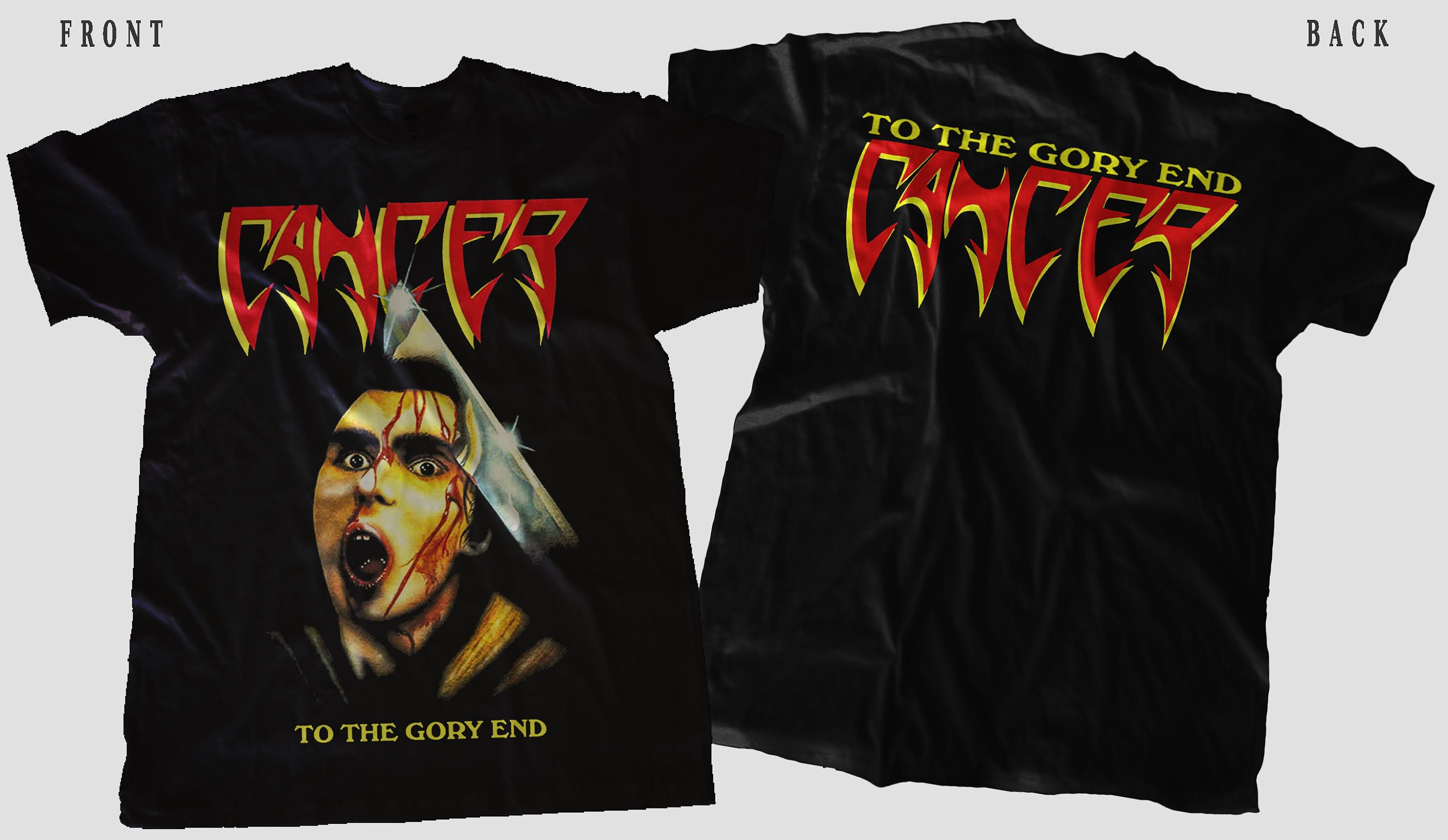 D D P Svcs. - New D T G Printed T-shirt - CANCER- to the Gory End 