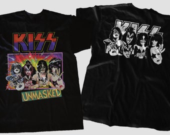 New Dtg printed T-shirt - KISS - UNMASKED - size- S,M,L,XL,2-3-4-5-6-7XL