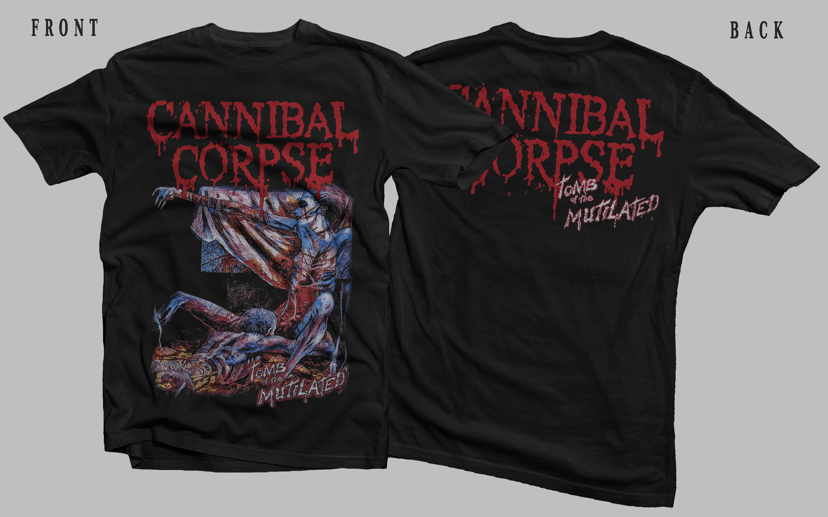 New D T G printed T-shirt - CANNIBAL CORPSE- Tomb of the Mutilated - size- S,M,L,XL,2-3-4-5-6-7XL