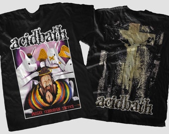 Usługi D D P - Nowa koszulka z nadrukiem D T G - KĄPIEL KWASOWA - Taktyka terroryzmu pogańskiego - rozmiary - S, M, L, XL, 2-3-4-5-6-7XL
