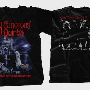 D D P svcs. - New D T G printed T-shirt - A CANOROUS QUINTET- Silence Of The World Beyond - size- S,M,L,XL,2-3-4-5-6-7XL