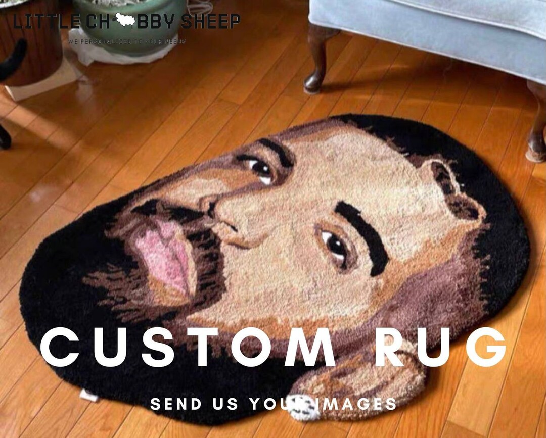 Custom Portrait Tufted Rugs Customized Tufting Shape Size Etsy