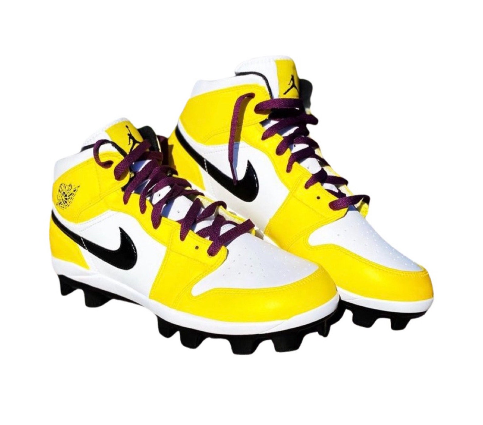 Custom Hand Painted Jordan 1 Baseball Cleats Etsy