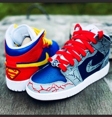 Custom Hand Painted Made To Order Nike Air Jordan 1 AJ1 Mid Shoes  (Men/Women)